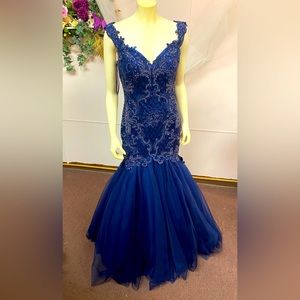 Lucci Lu Beaded and Sequin Gown